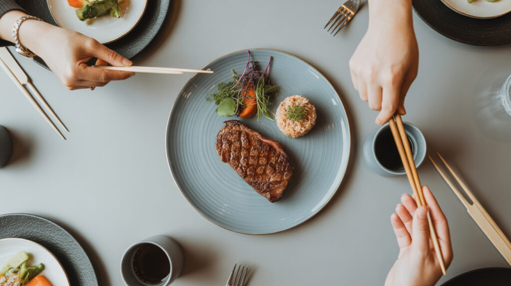 肉料理イチボステーキを写真映えさせる盛り付けと撮影の注意点