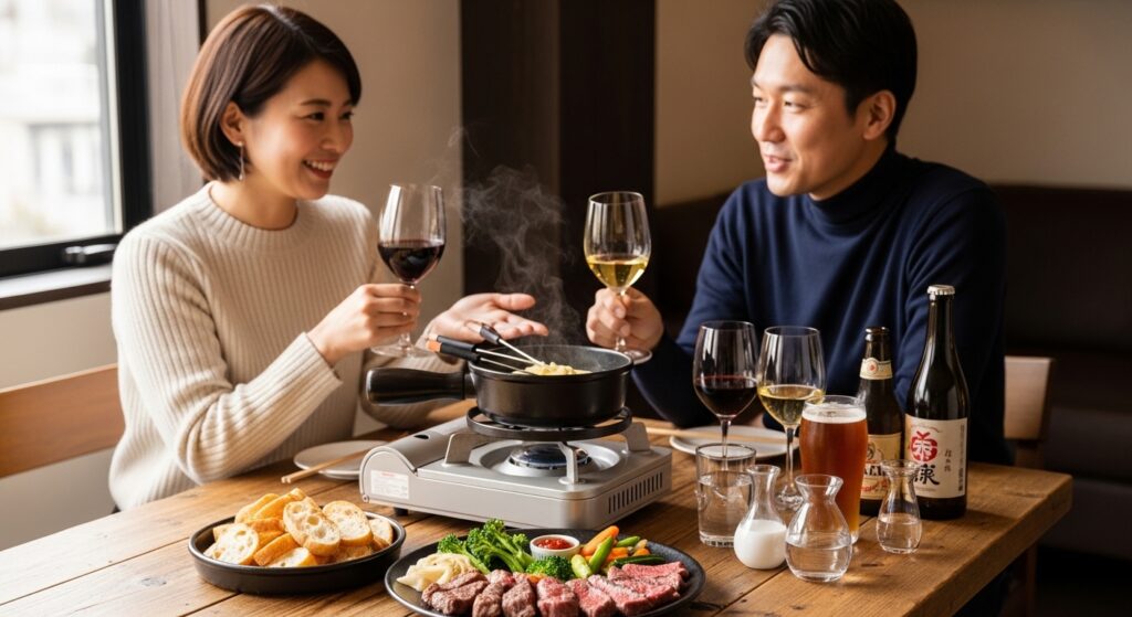 ステーキとチーズフォンデュに合うドリンクの選び方とペアリング術