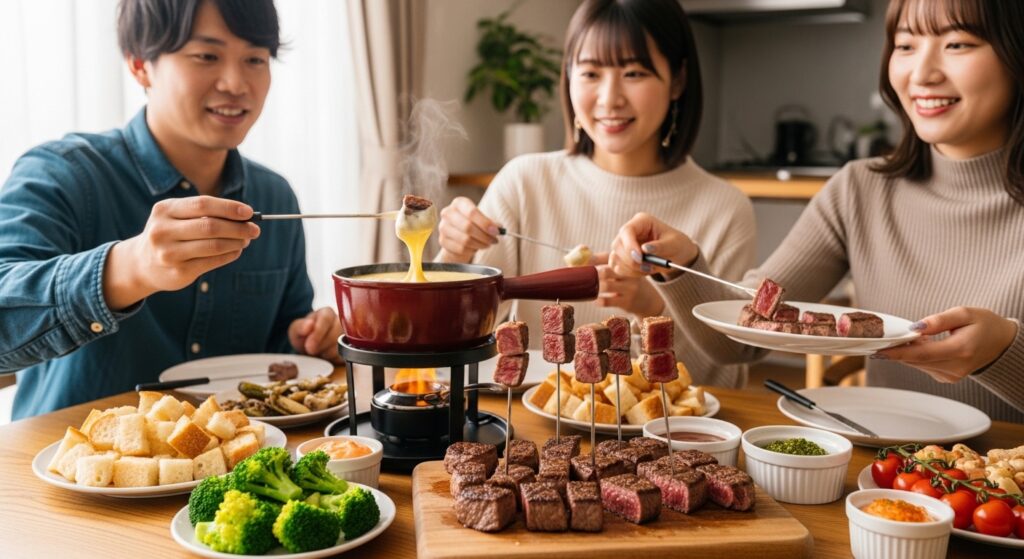 ステーキとチーズフォンデュの味を格上げする焼き色の付け方