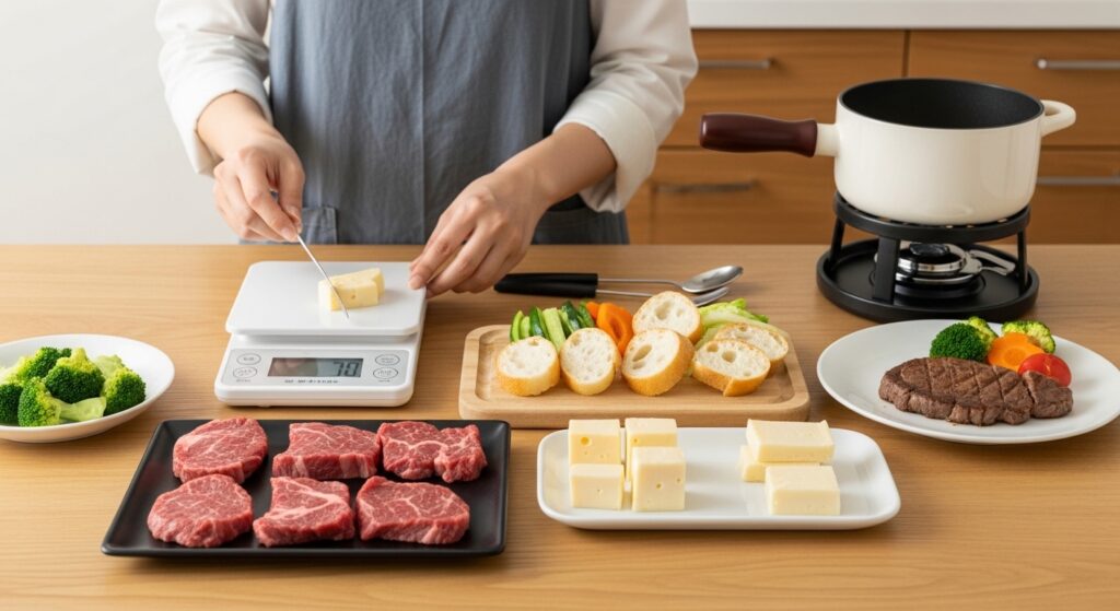 ステーキとチーズフォンデュで失敗しない量の計算方法とは